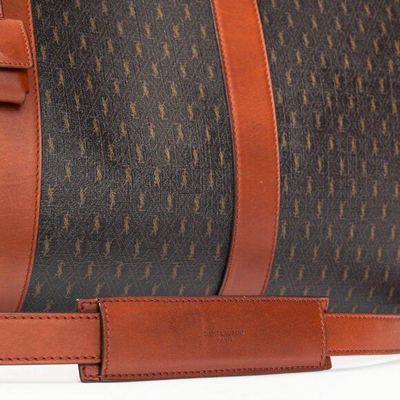 Saint Laurent Le Monogramme 72H Duffle Chestnut Cassandre Canvas & Leather Bag - Picture 6 of 16